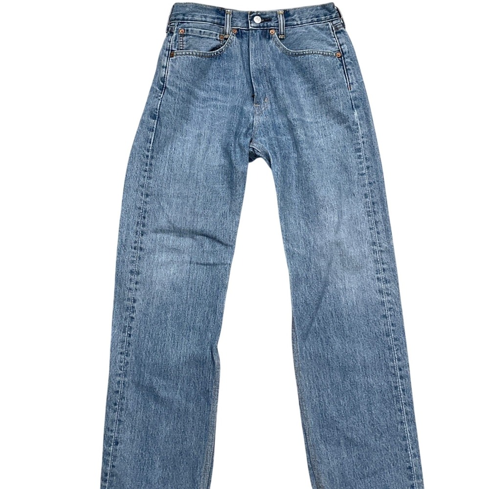 Levi's 560 Jeans Women 26W 29.5L Blue Straight Denim Distress‎ Hem PC9-006054891